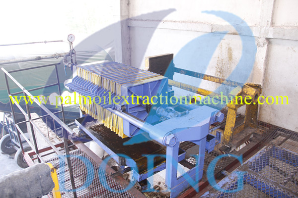 Plate filter of palm oil mill plant